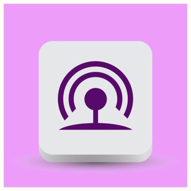 Düz simgesi RSS. vektör çizim