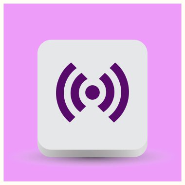 Düz simgesi RSS. vektör çizim