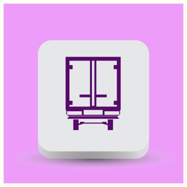 Teslimat vektör simgesi. Web vektör stili.