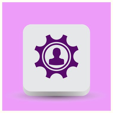 Dişli simgesini. Web vektör stili.