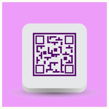 QR Kod simgesi. Web vektör stili.