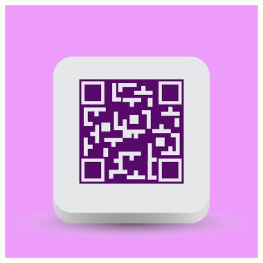 QR Kod simgesi. Web vektör stili.
