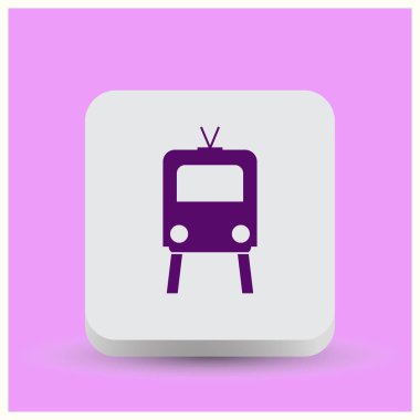 Tren simgesi. Web tasarım stili.