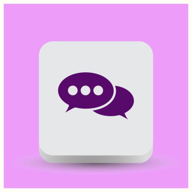 Sohbet ikonu. Ağ simgelerinden biri