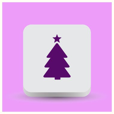 tatil Noel ağaç izole vektör çizim