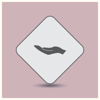 Yardım el simgesi. Web vektör stili.