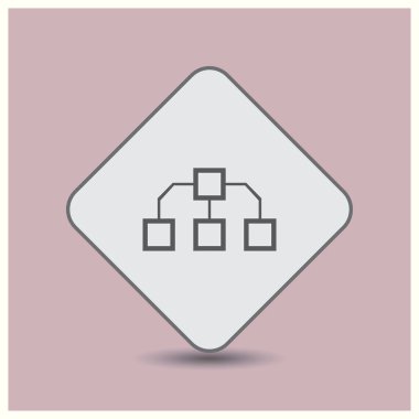 Akış şeması simge vektör. Web vektör stili.