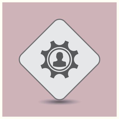 Dişli simgesini. Web vektör stili.