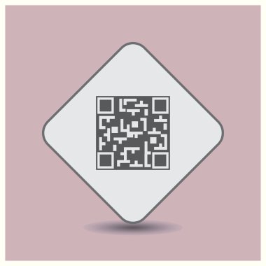 QR Kod simgesi. Web vektör stili.