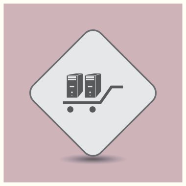 Bilgisayar kutsal kişilerin resmi. Web vektör stili.