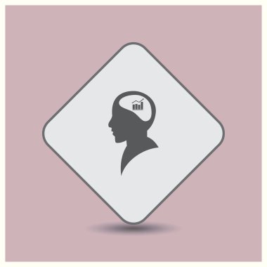 adam kafa ile grafik simgesini