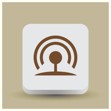 Düz simgesi RSS. vektör çizim