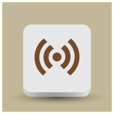 Düz simgesi RSS. vektör çizim