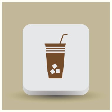 Kokteyl vektör düz simgesi. Çay bardağı. Kahve fincanı simge görüntüsü.