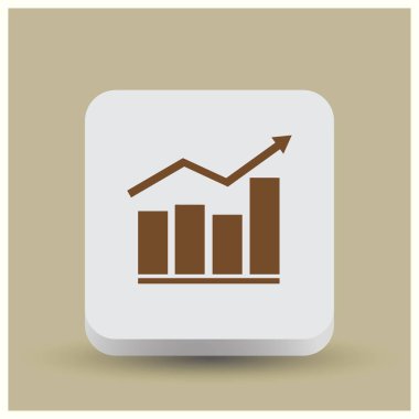 Trendy düz stil grafik simgesini. Vektör çizim, Eps10.