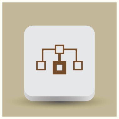 Akış şeması simge vektör. Web vektör stili.