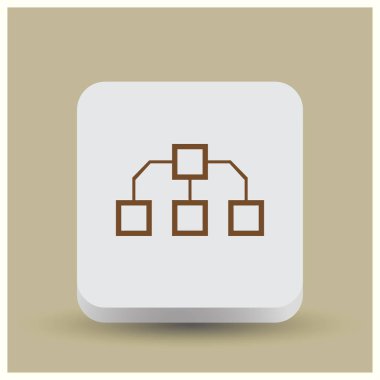 Akış şeması simge vektör. Web vektör stili.