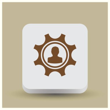 Dişli simgesini. Web vektör stili.