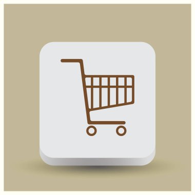 мінімалістичний ілюстрація того, торговий кошик значок, eps10 вектор