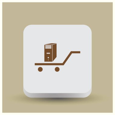 Bilgisayar kutsal kişilerin resmi. Web vektör stili.