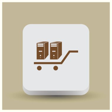 Bilgisayar kutsal kişilerin resmi. Web vektör stili.