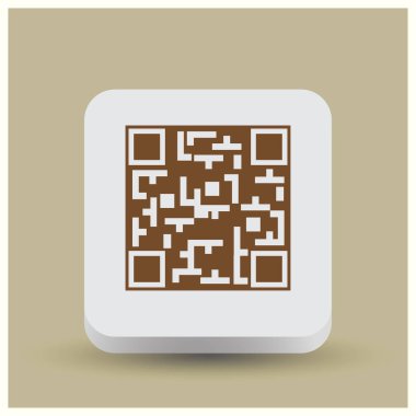 QR Kod simgesi. Web vektör stili.