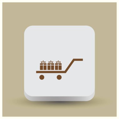 Şu, Giftbox izole düz Web telefon simgesi