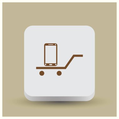 Smartphone Simgesi, vektör illüstrasyonu