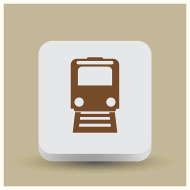 Tren simgesi. Web tasarım stili.