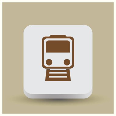 Tren simgesi. Web tasarım stili.