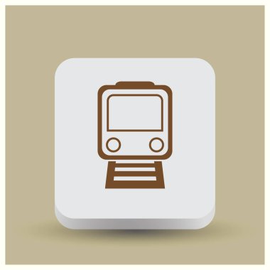 Tren simgesi. Web tasarım stili.