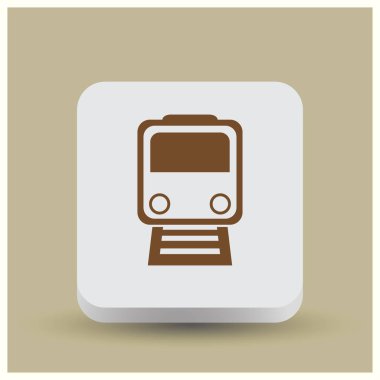 Tren simgesi. Web tasarım stili.