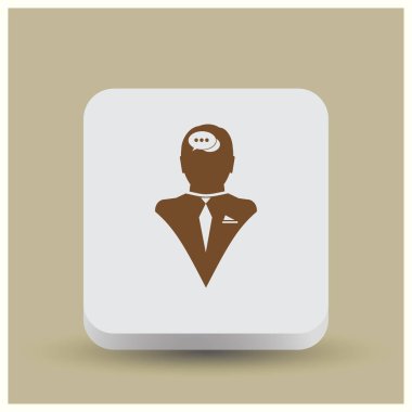 adam kafa ile grafik simgesini