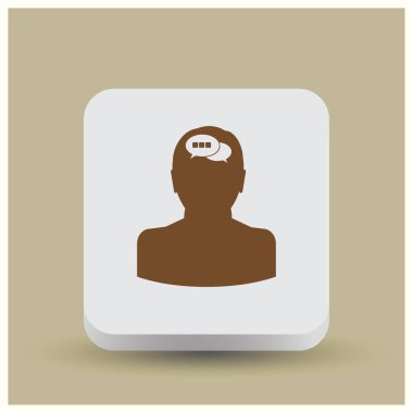 adam kafa ile grafik simgesini