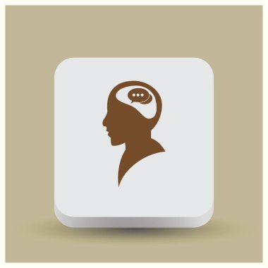 adam kafa ile grafik simgesini