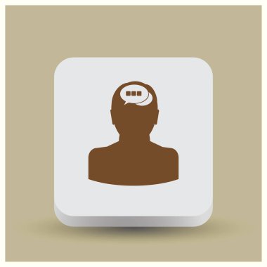 adam kafa ile grafik simgesini