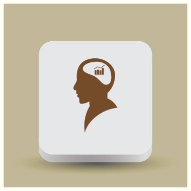 adam kafa ile grafik simgesini