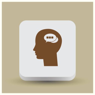 adam kafa ile grafik simgesini