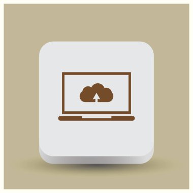 dizüstü bilgisayar bulut simgesi yükle