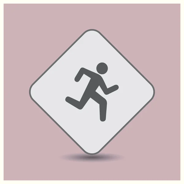 Iconos deportivos de verano. hombre corriendo — Vector de stock