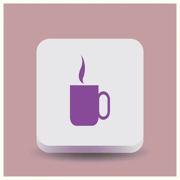 Kávéscsésze vektor lapos ikonra. Teáscsésze. Kávé-kupa ikon kép. — Stock Vector