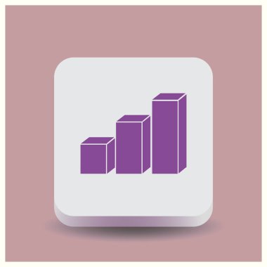 Trendy düz stil grafik simgesini. Vektör çizim, Eps10.