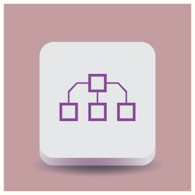 Akış şeması simge vektör. Web vektör stili.