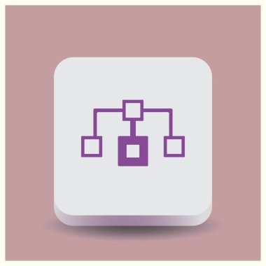 Akış şeması simge vektör. Web vektör stili.