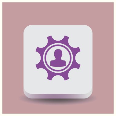 Dişli simgesini. Web vektör stili.