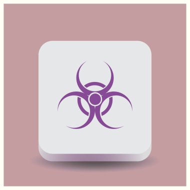 Biyolojik tehlike işareti illüstrasyon vektör.