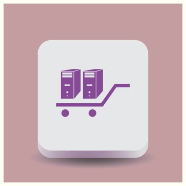 Bilgisayar kutsal kişilerin resmi. Web vektör stili.