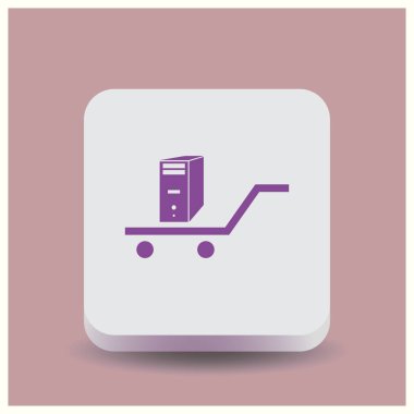 Bilgisayar kutsal kişilerin resmi. Web vektör stili.