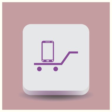 Smartphone Simgesi, vektör illüstrasyonu