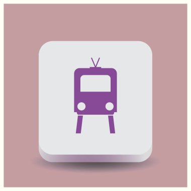 Tren simgesi. Web tasarım stili.